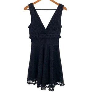 Aliโ& Jay Kiss Me in the Candlelight Black Lace Crochet Dress